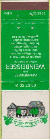 Matchbook Cover - Weinbeisser Zum Germany Cobenzgasse