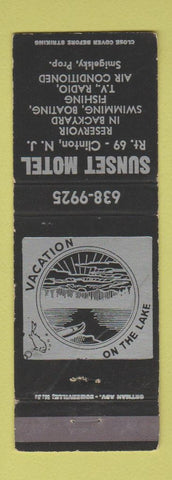 Matchbook Cover - Sunset Motel Clinton NJ