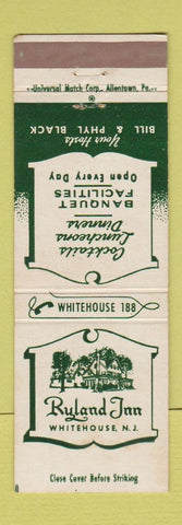 Matchbook Cover - Ryland Inn Whitehouse NJ