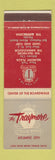 Matchbook Cover - The Traymore Hotel Atlantic City NJ