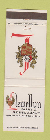 Matchbook Cover - Llewellyn Farms Restaurant Morris Plains NJ