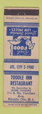 Matchbook Cover - Toddle Inn Restaurant Atlantic City NJ