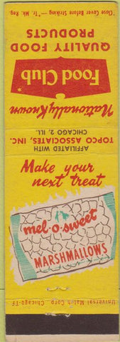 Matchbook Cover - Fodo Club Marshmallows Chicago