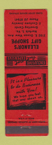 Matchbook Cover - Eleanor's Gift Shoppe Norfolk VA