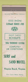 Matchbook Cover - Surf and Sand Motel Virginia Beach VA