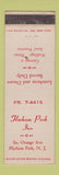 Matchbook Cover - Florham Park Inn NJ