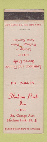 Matchbook Cover - Florham Park Inn NJ