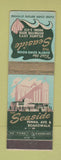 Matchbook Cover - Seaside Hotel Atlantic City NJ