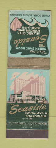 Matchbook Cover - Seaside Hotel Atlantic City NJ