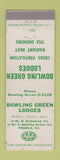 Matchbook Cover - Bowling Green Lodges Penola VA WEAR