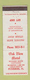 Matchbook Cover - Oak View Motel Petersburg VA