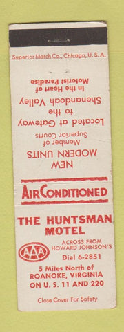 Matchbook Cover - Huntsman Motel Roanoke VA