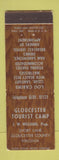 Matchbook Cover - Gloucester Tourist Cap Short Lane Gloucester County VA