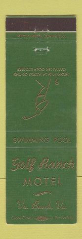 Matchbook Cover - Golf Ranch Motel Virginia Beach VA