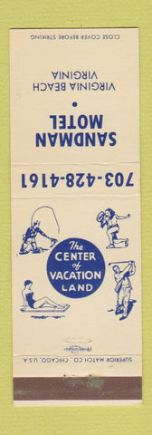Matchbook Cover - Sandman Motel Virginia Beach VA