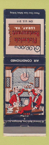 Matchbook Cover - Pickwick Restaurant Luray VA WEAR