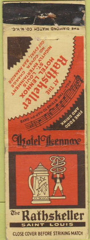 Matchbook Cover - Rathskeller Hotel Lennox ST Louis MO