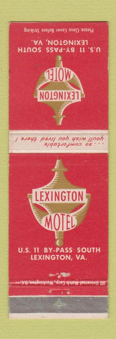 Matchbook Cover - Lexington Motel Lexington VA WEAR