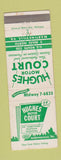 Matchbook Cover - Hughes Motor Court Martinsville VA