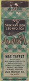 Matchbook Cover - Max Taffet Variety Store POOR Ice Cream