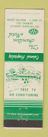 Matchbook Cover - Hamilton Motel Woodstock VA