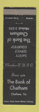 Matchbook Cover - Bank of Chatham VA