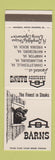 Matchbook Cover - Aberdeen Barns Charlottesville Williamsburg Hampton VA