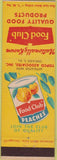 Matchbook Cover - Food Club Peaches Chicago IL