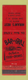 Matchbook Cover - Hiram's Restaurant Oak Ridge NJ