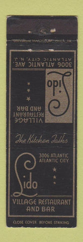 Matchbook Cover - Lido Village Restaurant Atlantic City NJ