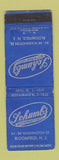 Matchbook Cover - Schumb's Restaurant Grill Bloomfield NJ WORN