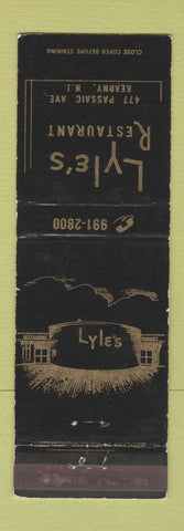 Matchbook Cover - Lyle's Restaurant Kearny NJ
