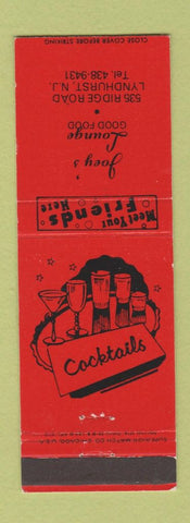 Matchbook Cover - Joey's Lounge Lyndhurst NJ