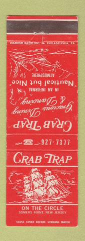 Matchbook Cover - Crab Trap Somers Point NJ
