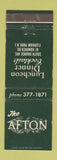 Matchbook Cover - The Afton Restaurant Florham Park NJ