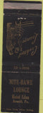 Matchbook Cover - Nite Hawk Lounge Arnold PA WEAR