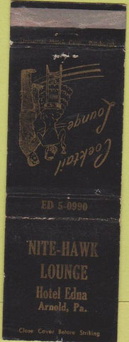 Matchbook Cover - Nite Hawk Lounge Arnold PA WEAR