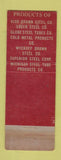 Matchbook Cover - Miller Steel Newark NJ WEAR
