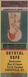 Matchbook Cover - Crystal Cafe Louisville KY pinup