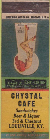 Matchbook Cover - Crystal Cafe Louisville KY pinup