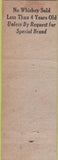 Matchbook Cover - Crystal Cafe Louisville KY pinup