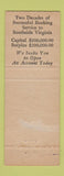 Matchbook Cover - Farmers and Merchants Bank Lawrenceville VA