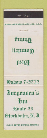 Matchbook Cover - Jorgensen's Inn Stockholm NJ