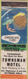 Matchbook Cover - Townsman Motel Guymon OK WORN
