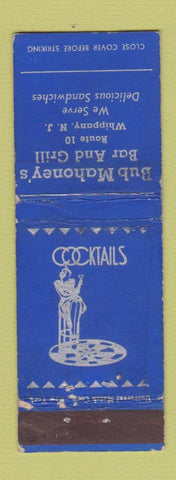 Matchbook Cover - Bub Mahoney's Bar Whippany NJ girlie WORN