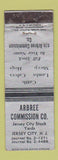 Matchbook Cover - Arbree Commssion Cattle Jersey City NJ WORN