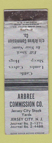 Matchbook Cover - Arbree Commssion Cattle Jersey City NJ WORN