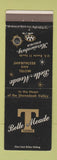 Matchbook Cover - Belle Meade Motel Restaurant Harrisonburg VA