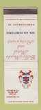 Matchbook Cover - Belle Meade Motel Restaurant Harrisonburg VA Staunton WEAR