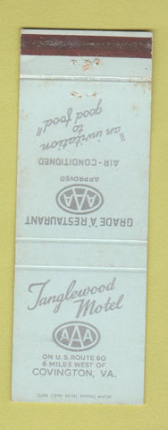 Matchbook Cover - Tanglewood Motel Covington VA WEAR